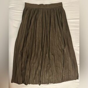 ZARA suede pleated skirt